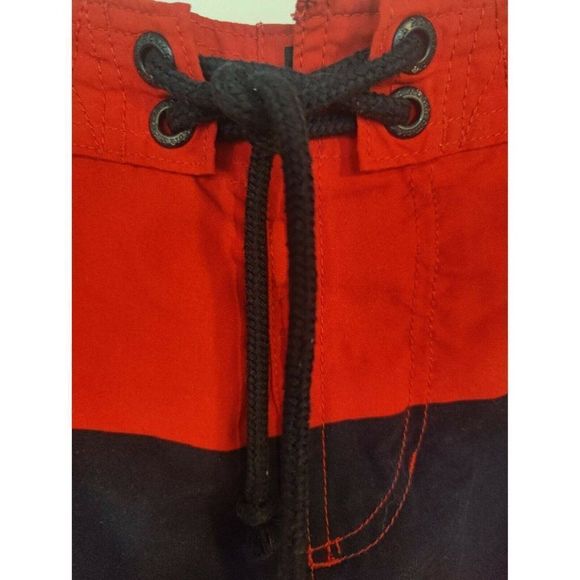 ABERCROMBIE & FITCH Men’s Swim Trunks Board Shorts Red/blue Sz XL Drawstring - Picture 3 of 11